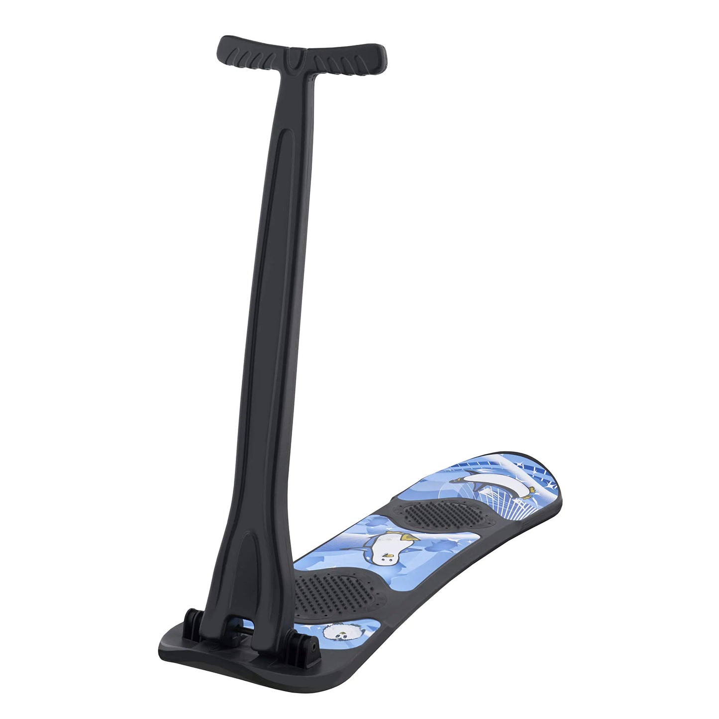 Superio Kids Snow Scooter — Foldable Ski/Snowboard Sled with Grip Handle (Black)