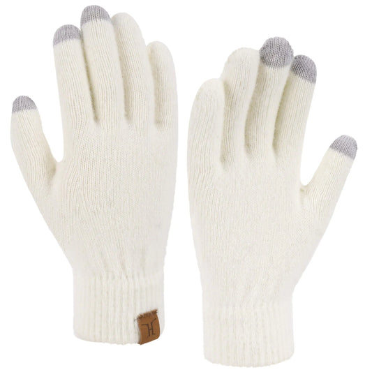 FZ FANTASTIC ZONE Winter Warm Knit Touchscreen Gloves for Women Cold Weather Thermal Texting Working Gloves Womens Gifts
