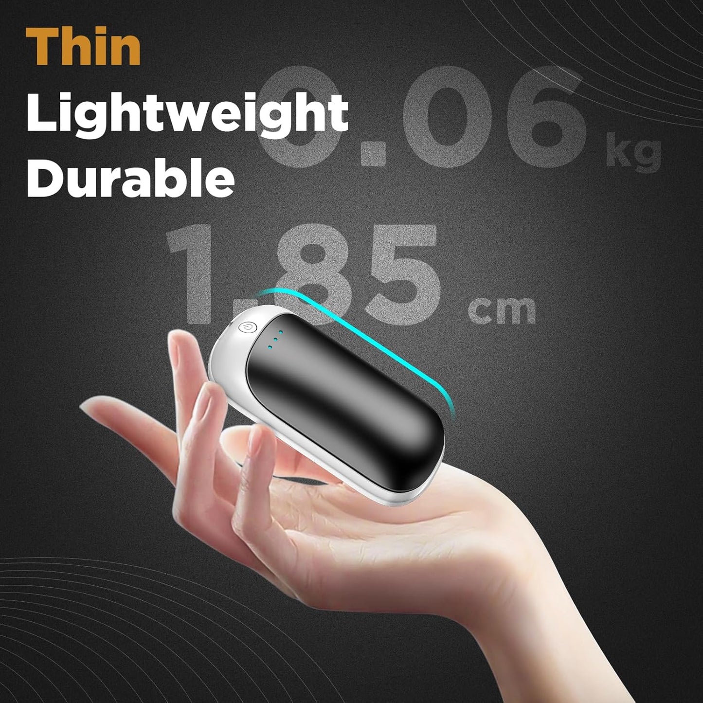 2 Pack Hand Warmers Rechargeable, Portable Electric Hand Warmers Reusable, USB 2