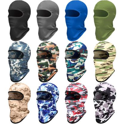 Geyoga 12 Pcs Balaclava Ski Face Mask Winter Full Face Mask Windproof UV Protection Cover for Men Women Outdoor(MulticolorCamouflage)